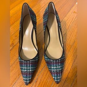 Ann Taylor Tweed Plaid Pointed Toe Heels. 👠 Ships SAME Day!